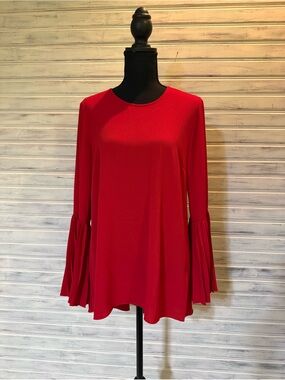 Vince Camuto Bright Red Bell Sleeve Tunic